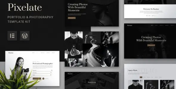 Pixelate – Portfolio & Photography Elementor Template Kit